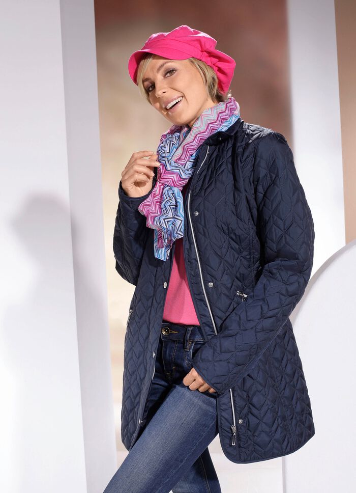 Lange jas in 2 kleuren MARINEBLAUW