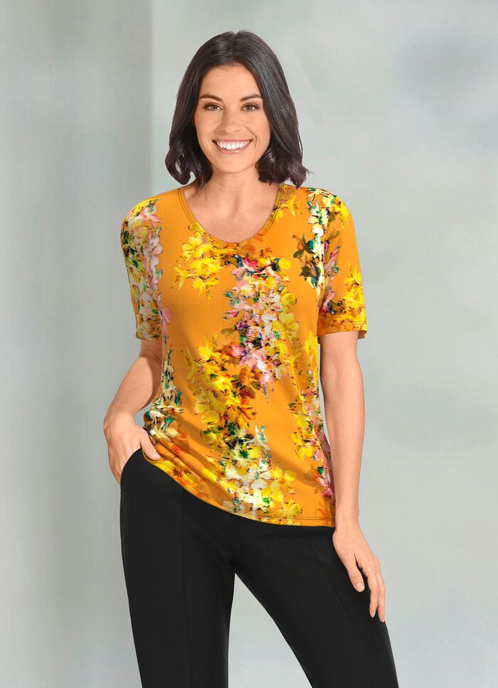 shirt met ronde hals 