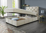 Boxspringbed met koudschuim topper CRÈME