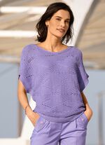 Trui in een kruisgebreid dessin 