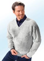 Chique trui met V-hals in 2 kleuren GRIJS