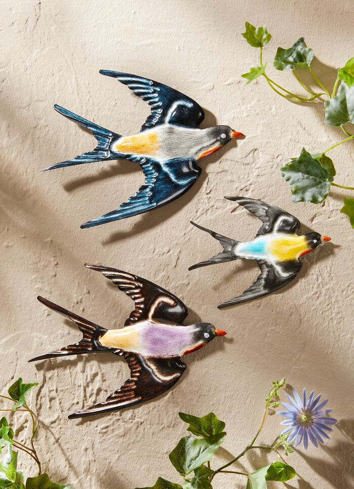 Wanddecoratie Zwaluw, set van 3 