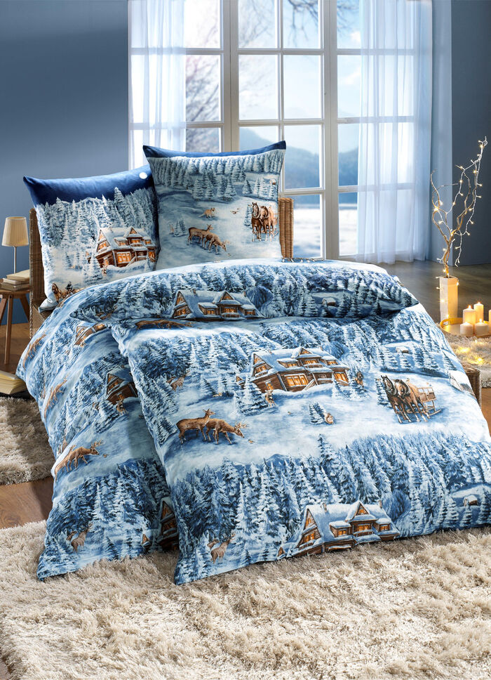 Beddengoedset aan beide zijden bedrukt in vlaskwaliteit 