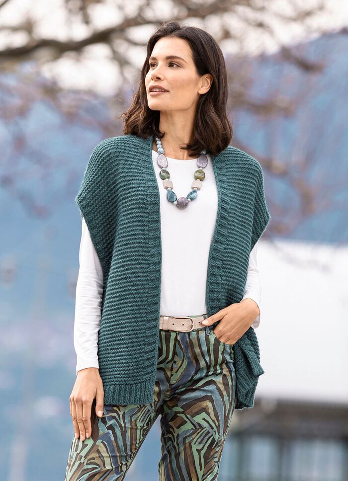 Gebreid vest met alpaca-aandeel LICHTPETROL