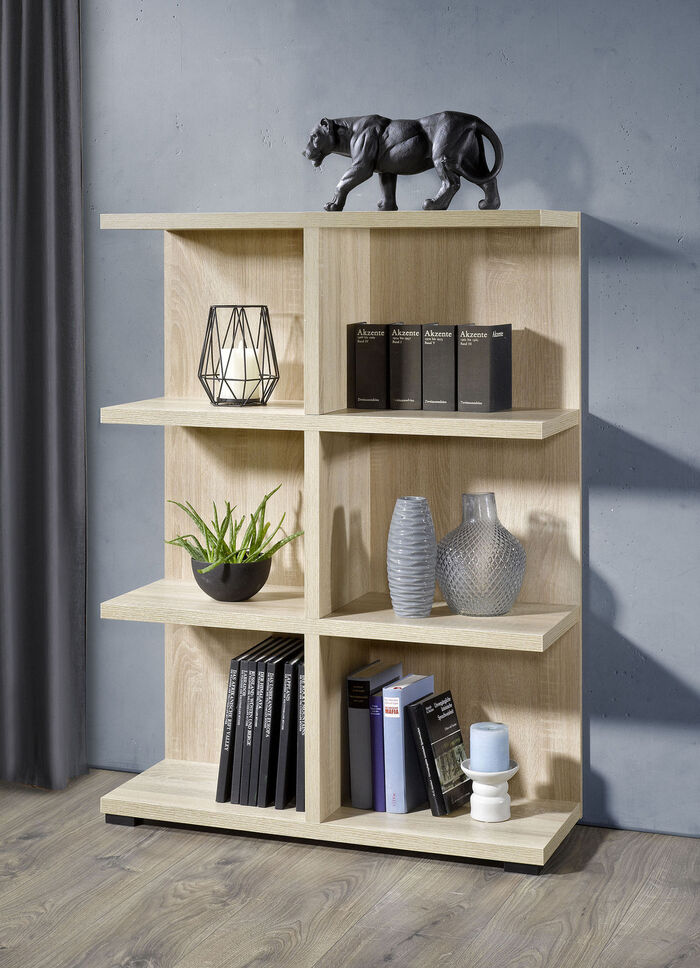 Plank met 6 open vakken 