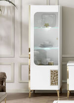 Meubelserie met LED-verlichting WIT-GOUD