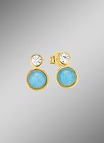 Hemelse elegantie: oorknopjes met echte blauwe chalcedoon 