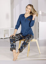 Pyjama, lange mouwen en lange broek met elastische tailleband 