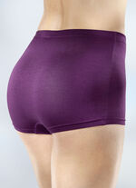 Vier-pack broek met elastische tailleband 2X PAARS, 2X ZWART