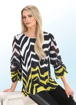 Shirt met 3/4-mouwen van chiffon 