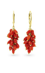 Oorbellen met koralen 