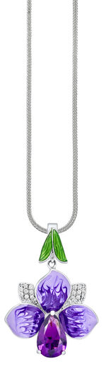 Bloemenhanger met zirkonia 