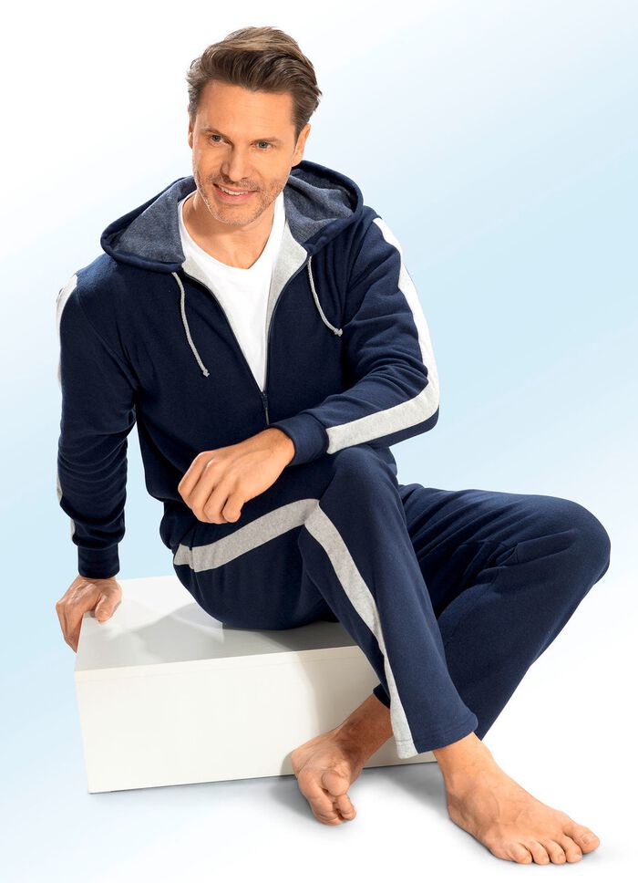 Vrijetijdspak met contrasterende kleurinzet 