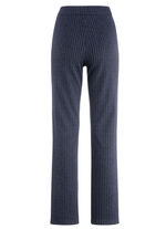 Broek met krijtstreep in een modieuze wijdte MARINE-LICHTGRIJS