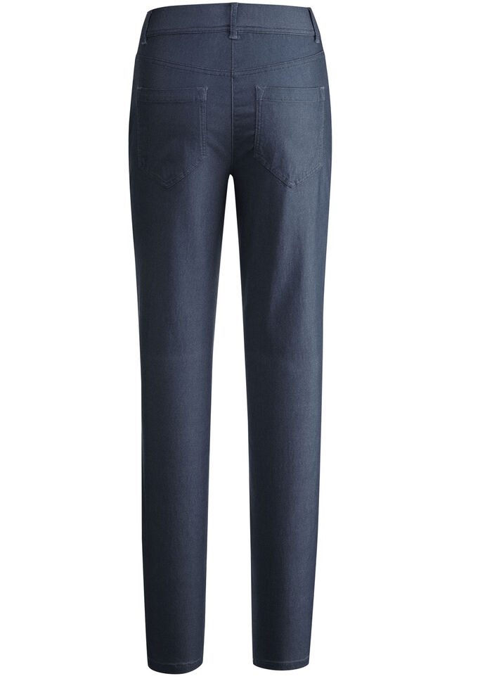 Broek in denimlook DONKERBLAUW
