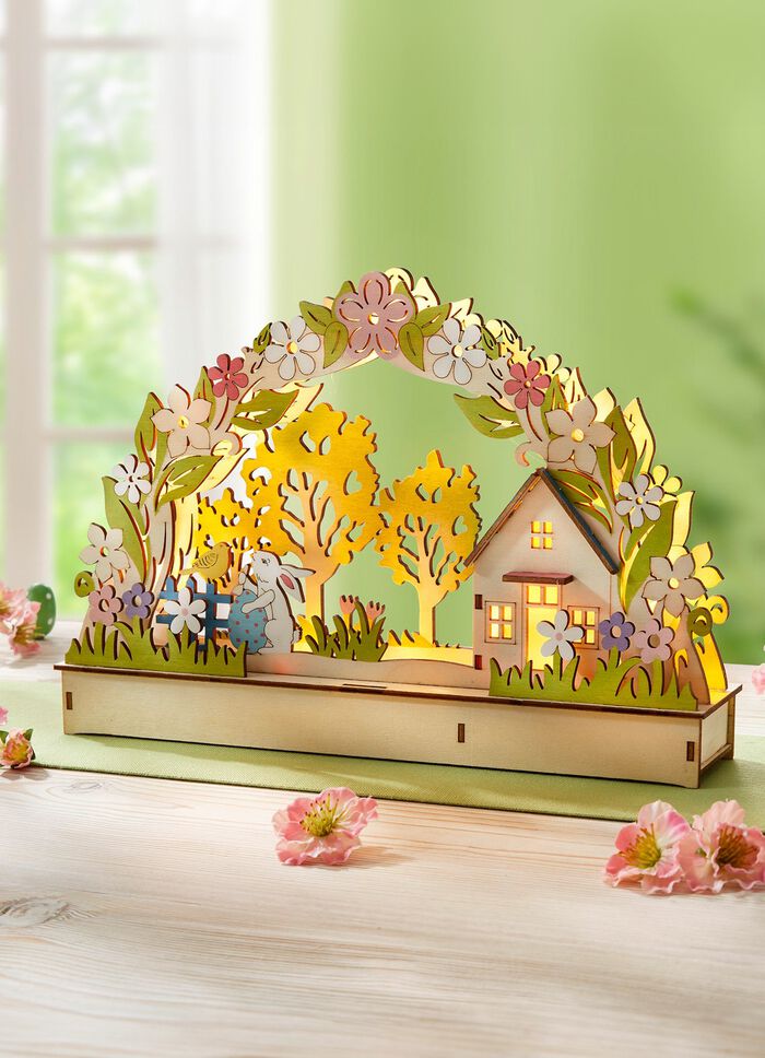 Houten boog van lichten 