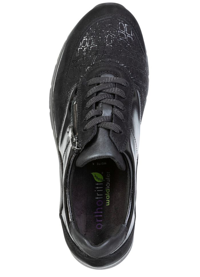 Waldl&auml;ufer, comfortabele damessneakers, breedte K, met uitneembaar voetbed SCHWARZ