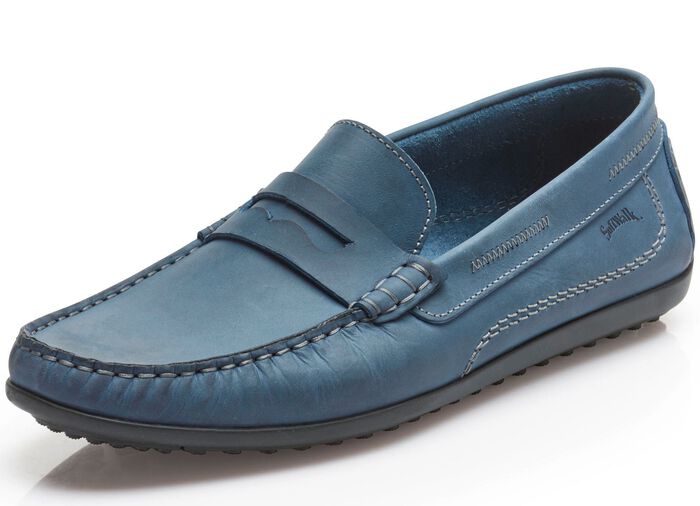 Mocassinpantoffels met leren binnenzool JEANS