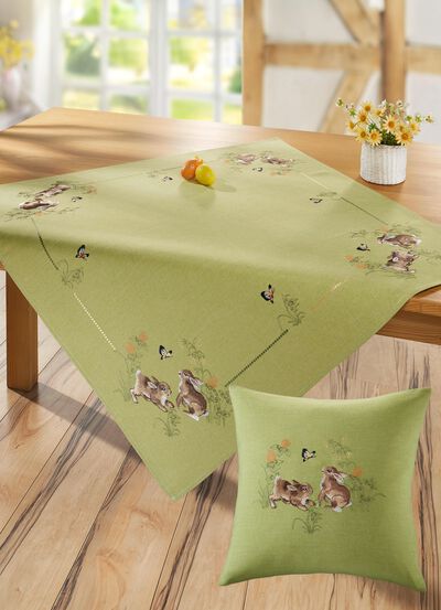 Tafel- en kamerdecoratie met hazenmotieven 
