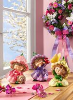 Lente-elfen handgeschilderd, set van 3 