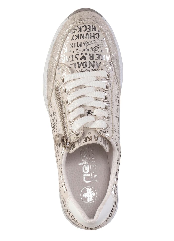 Rieker vetersneakers gemaakt van bedrukt synthetisch materiaal 