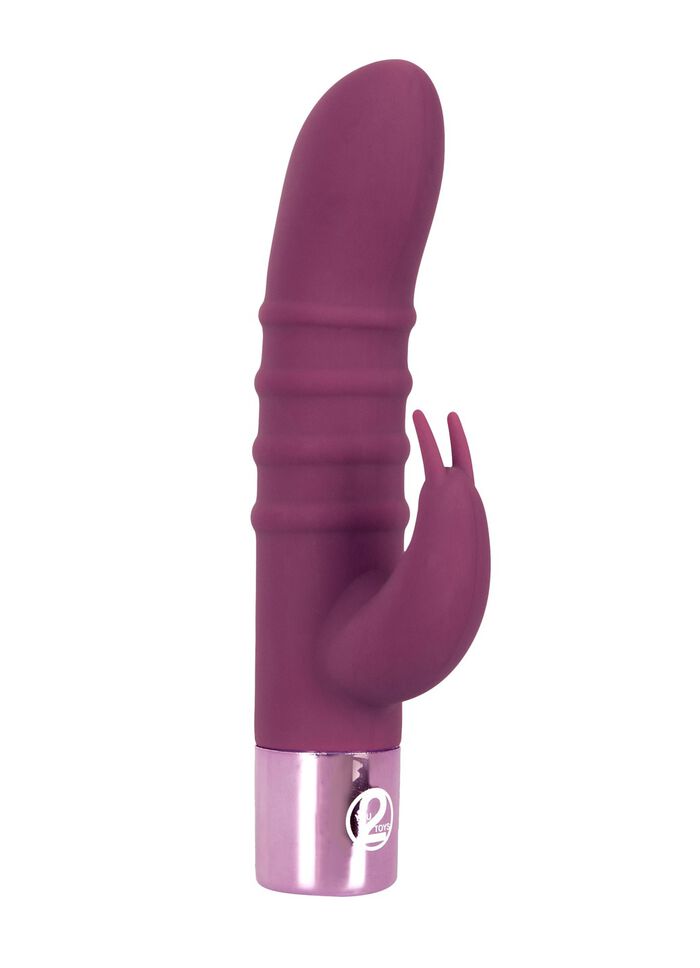 Waterdichte vibrator met clitorisstimulator 