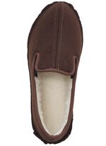 Gevoerde herenslippers, met scheerwol 