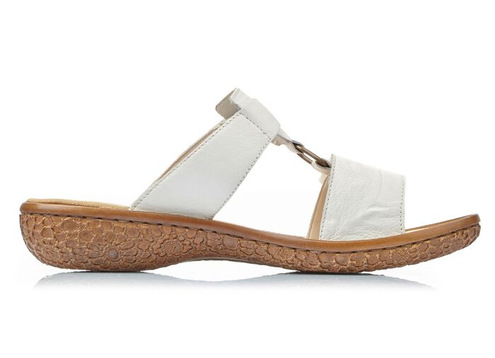 Rieker, modieuze damesmuiltjes, breedte H, met klittenbandsluiting 