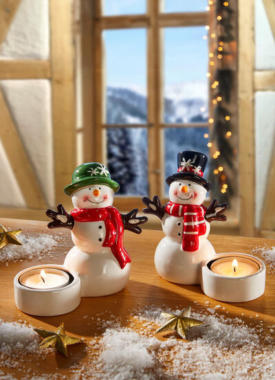 Theelichthouders set van 2 