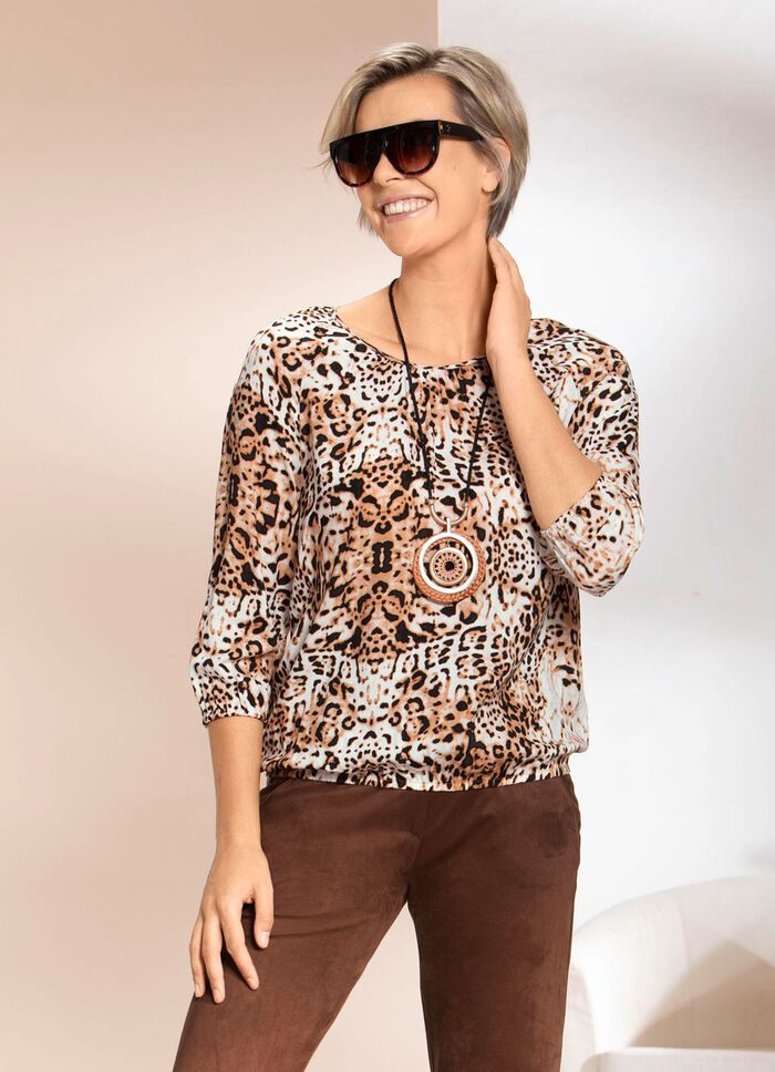 Tuniek met decoratieve plooien 