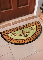 Deurmat met lelie-motief 