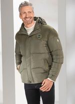 Gewatteerde jas met corduroy afwerking 