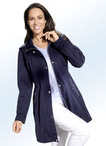 Functionele korte mantel met afneembare capuchon 