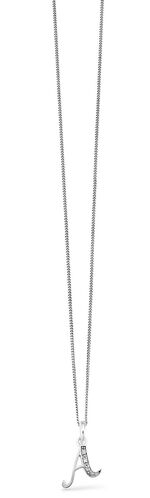 Witgouden letterhanger met diamanten 