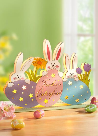 Verlichte houten decoratie 