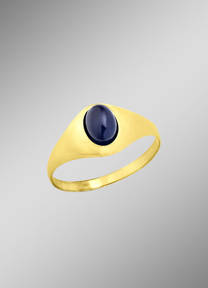 Prachtige damesring met echte saffier 