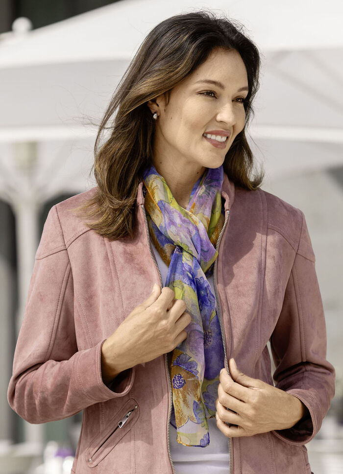 Sjaal met bloemenmotief 