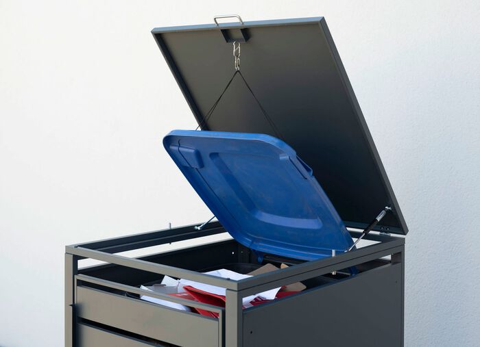 Afvalcontainerbox "Kubus", antraciet 