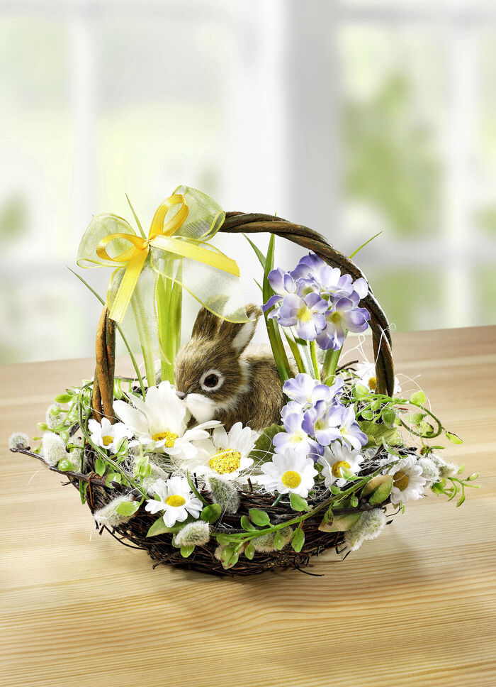 Wilgenmandjes met haasjes