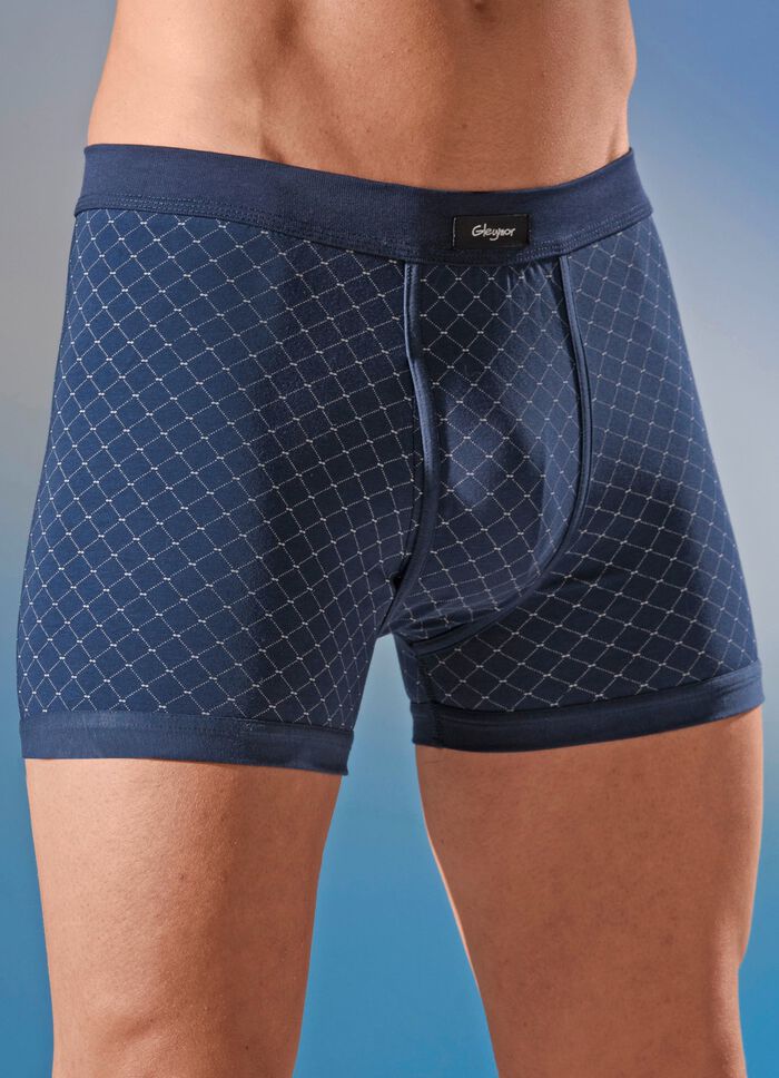 Vierpack onderbroeken van fijne jersey, met gulp 