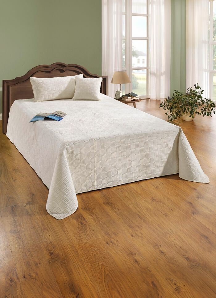 Heerlijk zachte fluwelen sprei en kussenslopen BEIGE