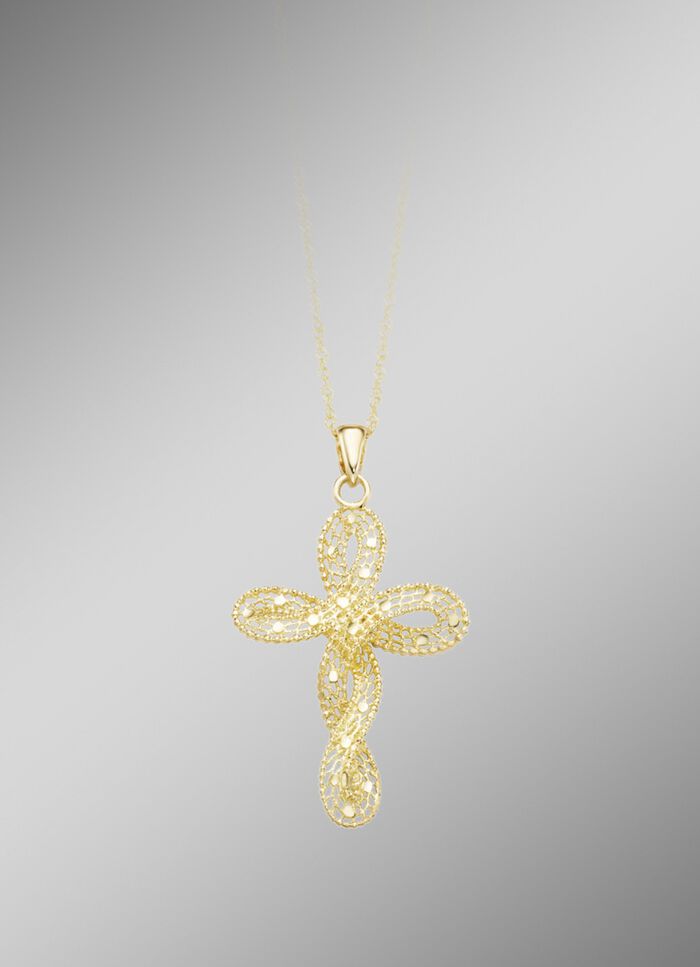 Filigraan, gebogen kruishanger 