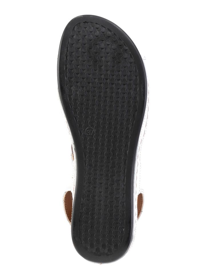 ELENA EDEN sandaal van nappaleer met metalen decoratie 