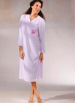 Twee-pack nachtjaponnen, 3/4-mouwen met knoopsluiting 