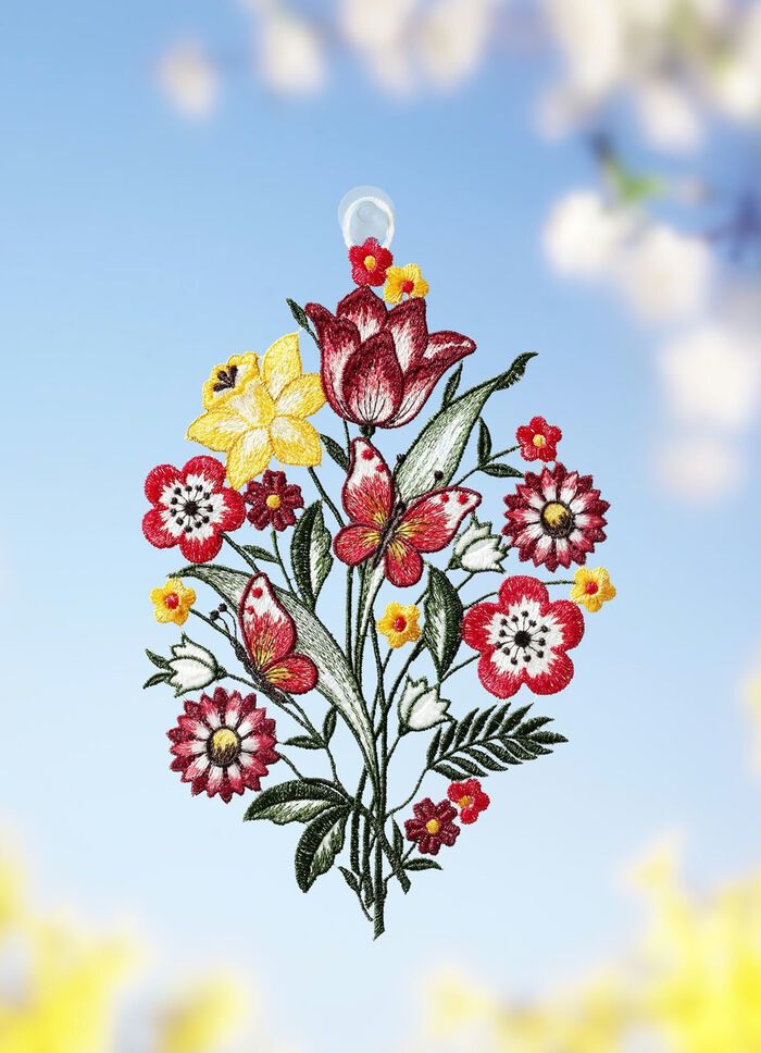 Raamdecoratie bloemen 