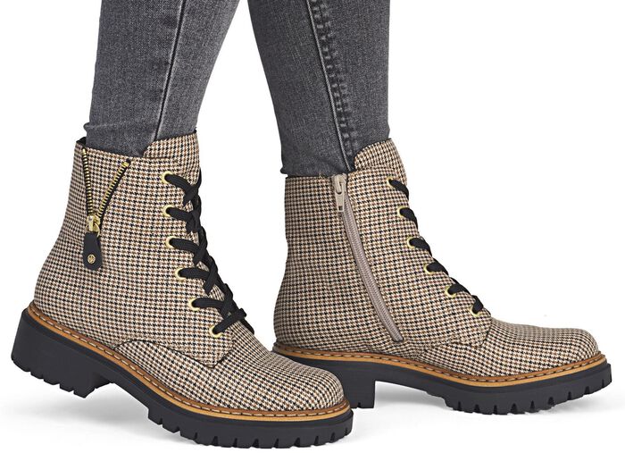 Rieker, trendy dames enkellaarsjes, winterschoenen, met rits 