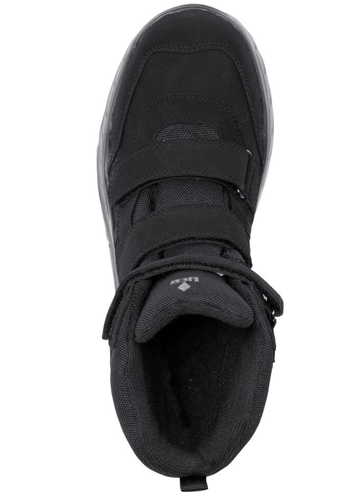 Enkellaarzen gemaakt van nubuck en textielmateriaal ZWART