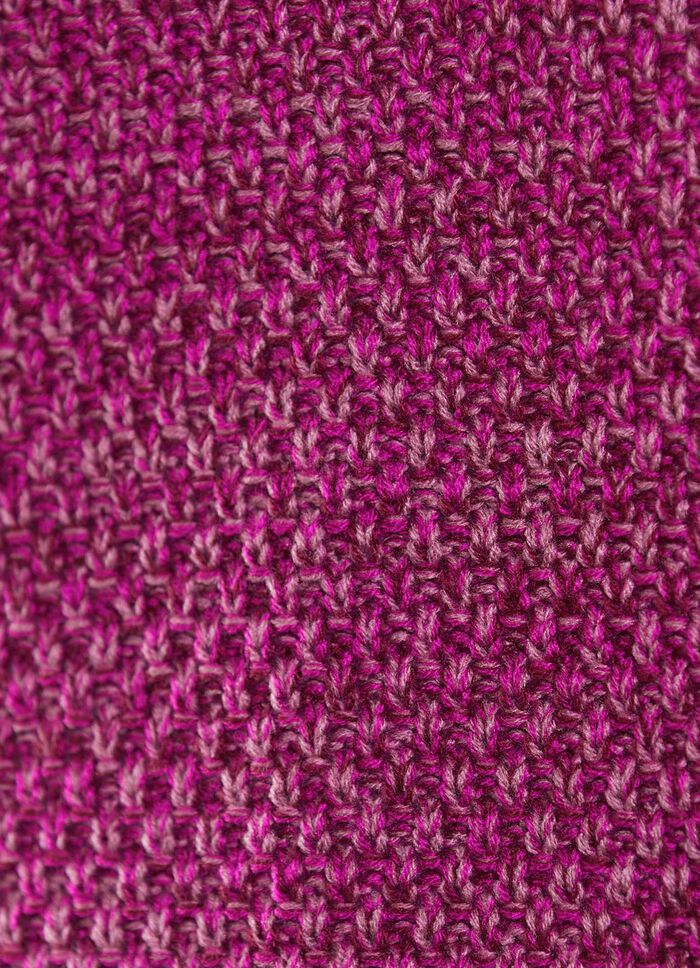 Vest gemaakt van gem&ecirc;leerd garen GEVLEKTE BES