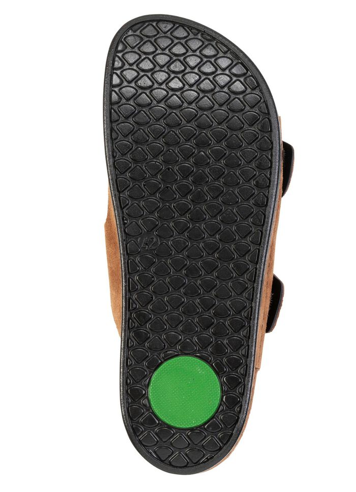 Mubb, klassieke herenmuiltjes, breedte H, gemaakt van leer COGNAC