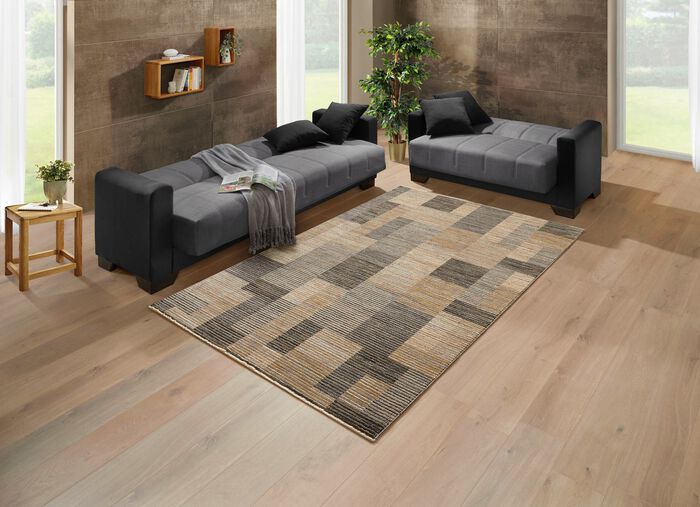 Moderne gestoffeerde meubelen ZWART-GRIJS